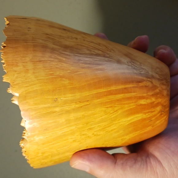 Box Elder Wood Bowl Hand Carved One-of-a-kind #eshopchicago Wooden Turned Art - Picture 6 of 7